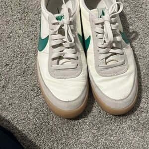 Nike Green and White Sneakers with Classic Design